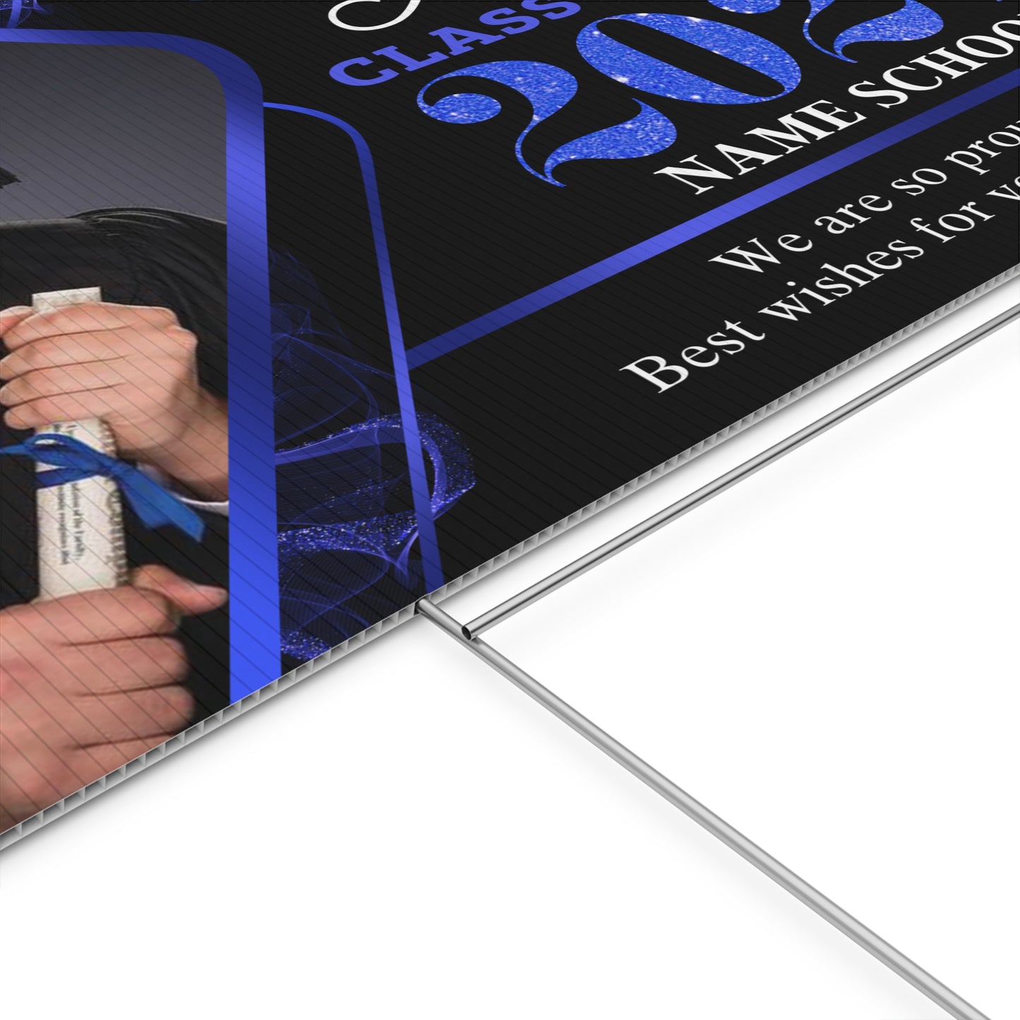 Personalized Graduation Yard Sign, Class of 2024 with Stakes, Photo Custom Grad Sign For Him, Class of 2024 Graduation Decorations Class of 2024 High School Graduation, College Graduation 2024
