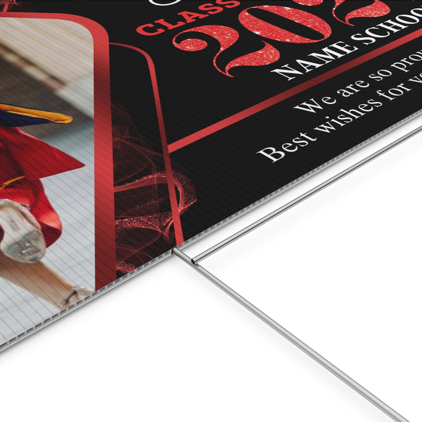 Personalized Graduation Yard Sign, Class of 2024 with Stakes, Photo Custom Grad Sign, Class of 2024 Graduation Decorations Class of 2024 High School Graduation, College Graduation 2024