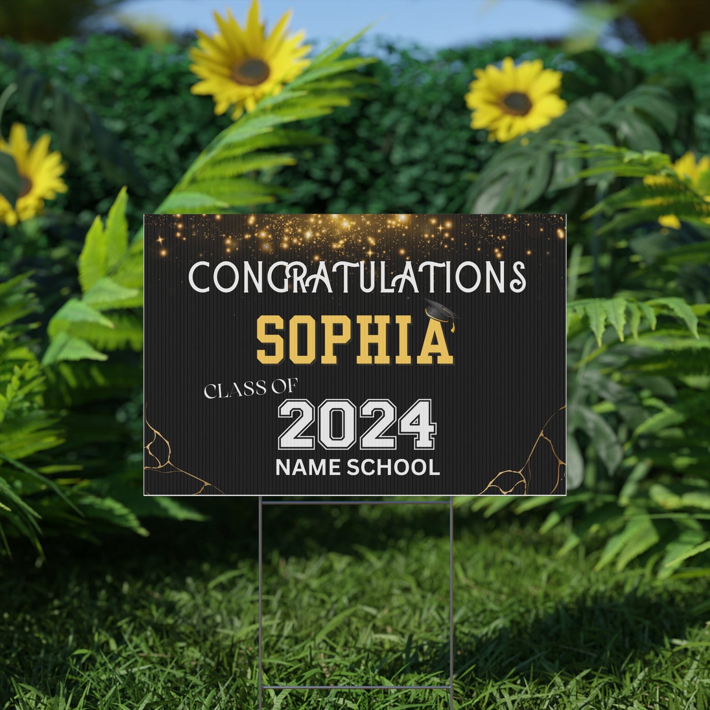 Personalized Graduation Yard Sign 2024 Class Of, Graduation Senior Sign 2024, Class Of 2024 Yard Sign, Graduate Banner 2024 Graduation Decorations High School Grad, College Graduation, Congrats Gift