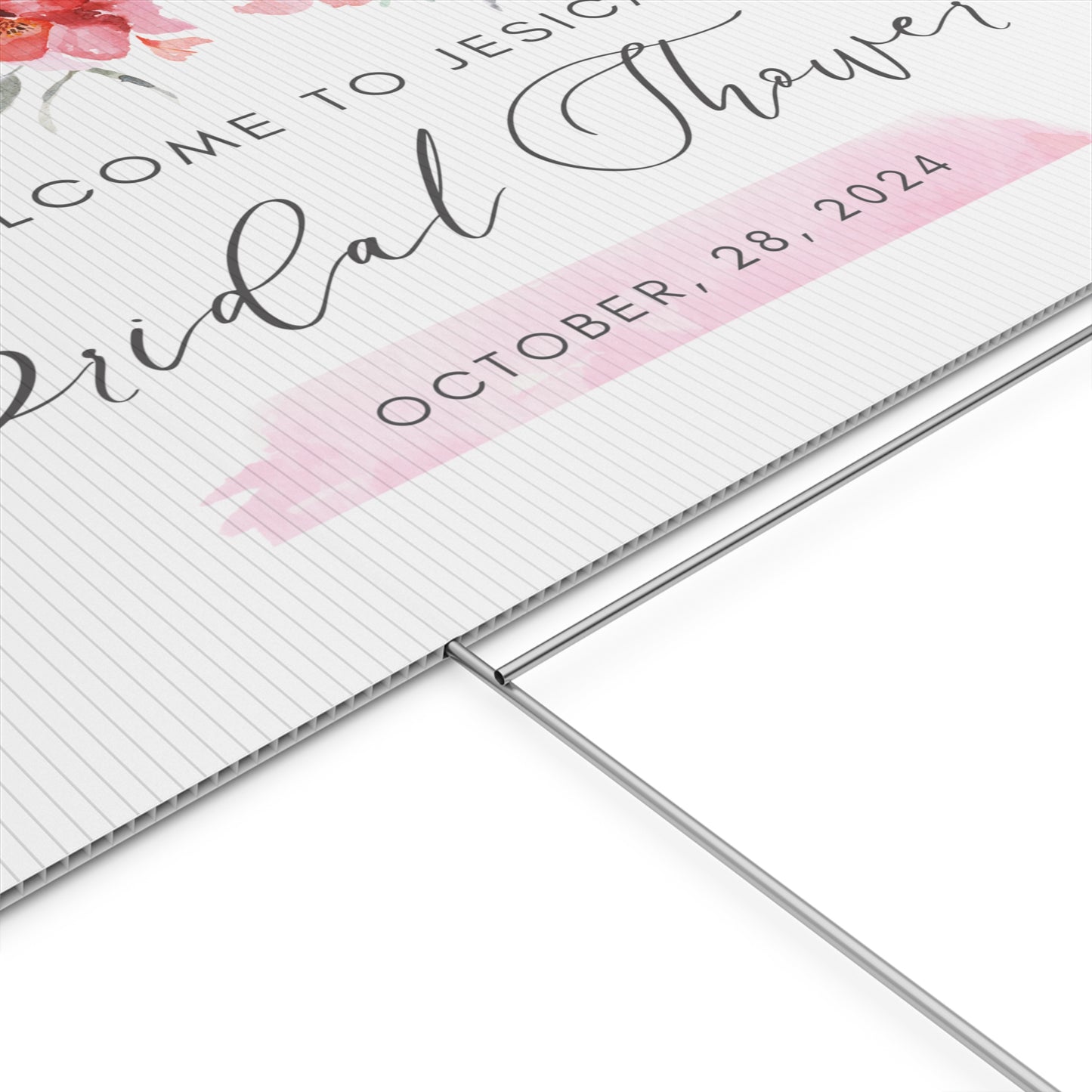 Personalized Bridal Shower Welcome Yard Sign, Bridal Shower Welcome Sign, Bridal Shower Sign, Bridal Shower Pink Bridal Shower Sign, Bridal Shower Decoration, Custom Bridal Shower Welcome Sign