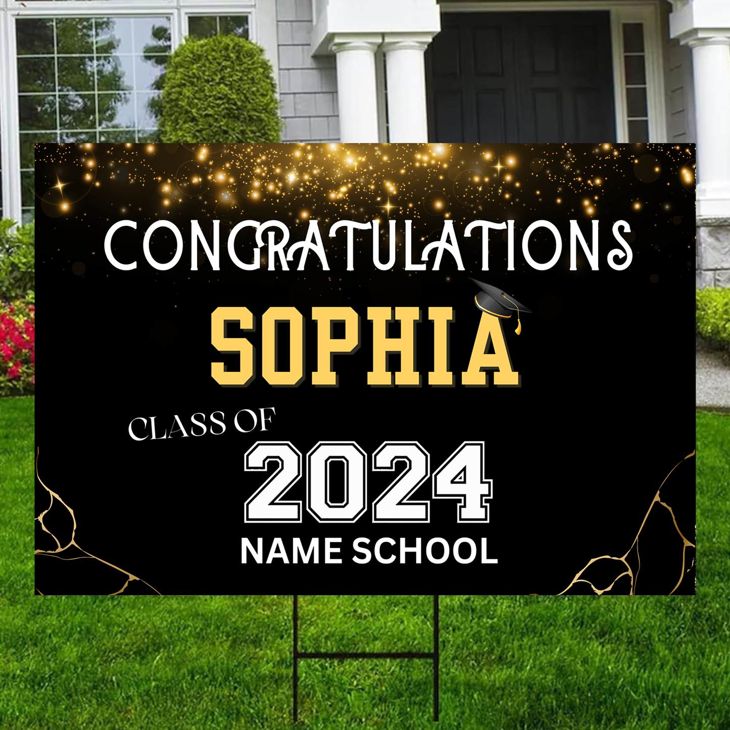 Personalized Graduation Yard Sign 2024 Class Of, Graduation Senior Sign 2024, Class Of 2024 Yard Sign, Graduate Banner 2024 Graduation Decorations High School Grad, College Graduation, Congrats Gift