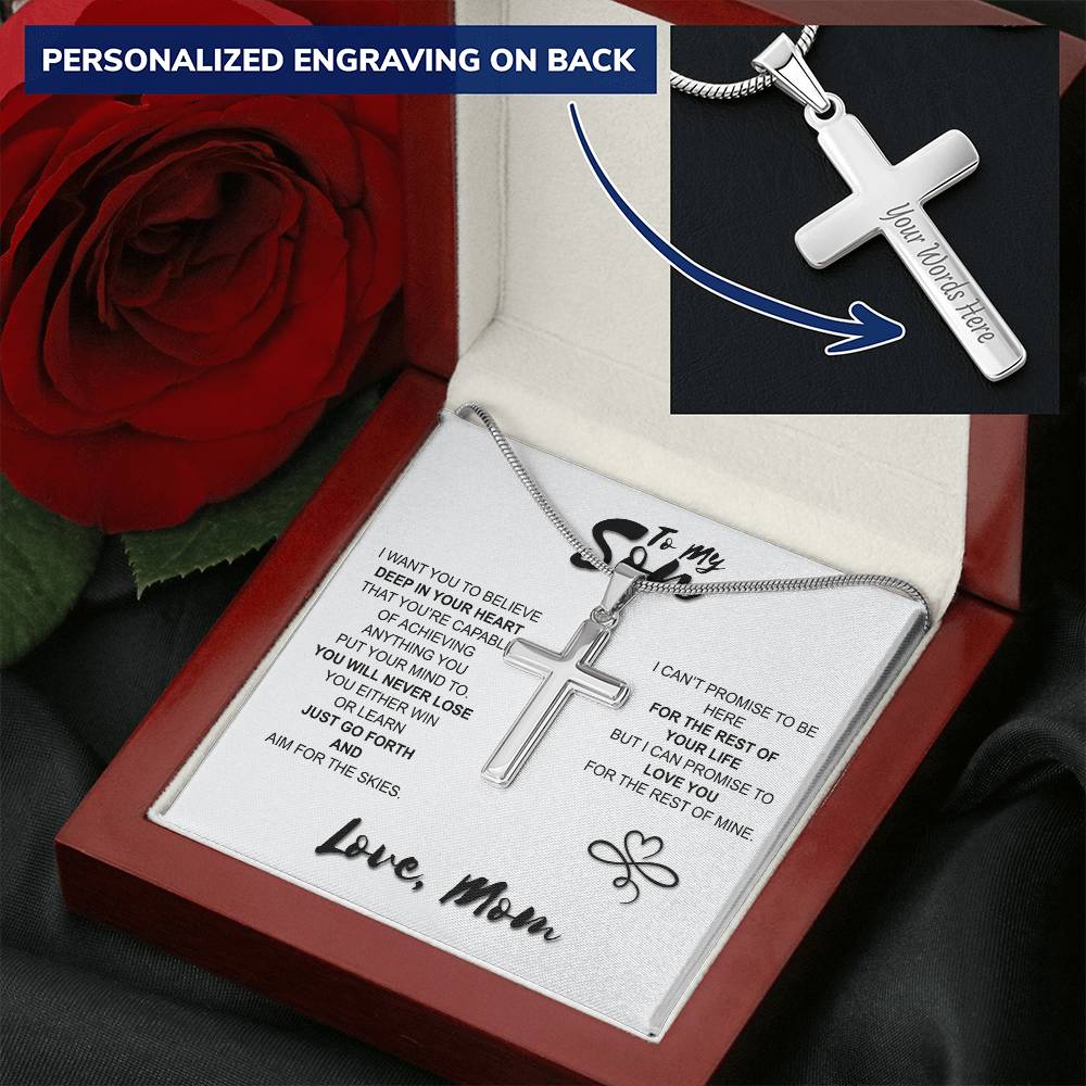 To My Son Gift Cross Necklace Sentimental Gift For My Son Jewelry Gift From Mom 174803799365