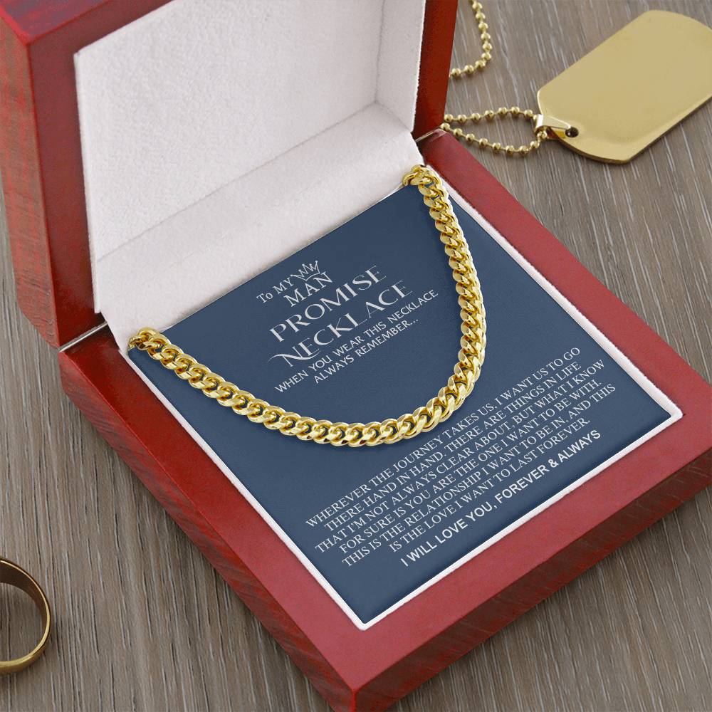 To My Man Necklace Promise Necklace for Him, Promise Gifts for Him for Boyfriend 175087502711