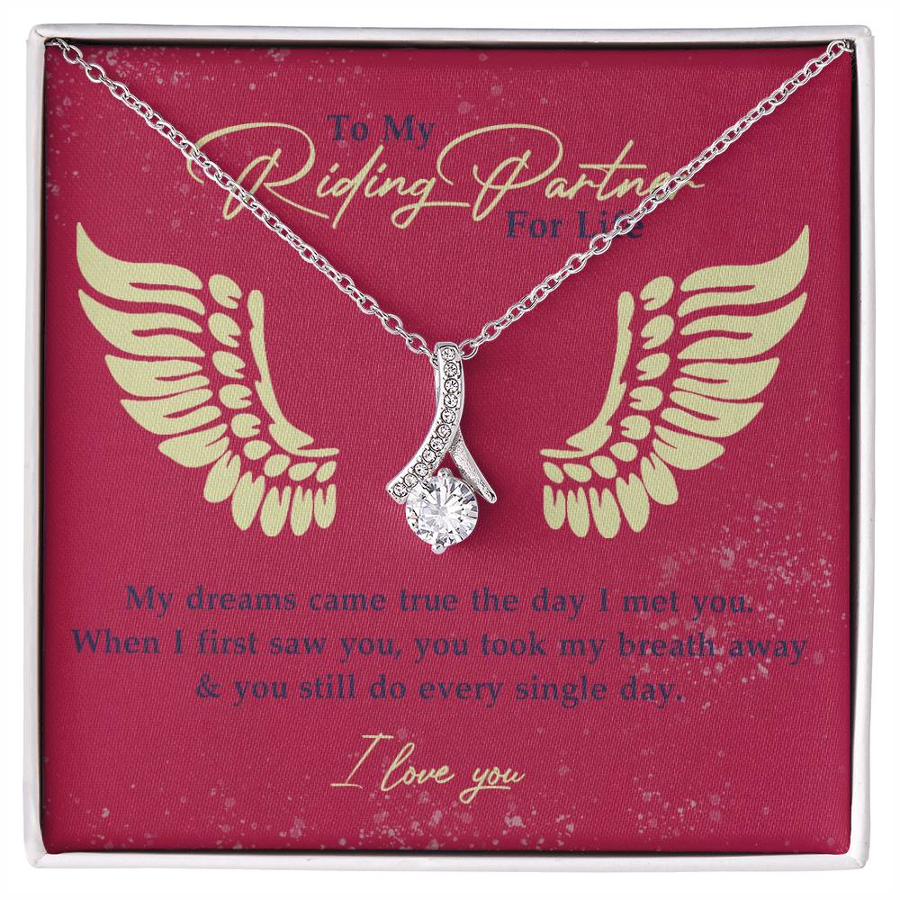 To My Riding Partner for Life Necklace Biker Wife Motorcycle Jewelry For Women