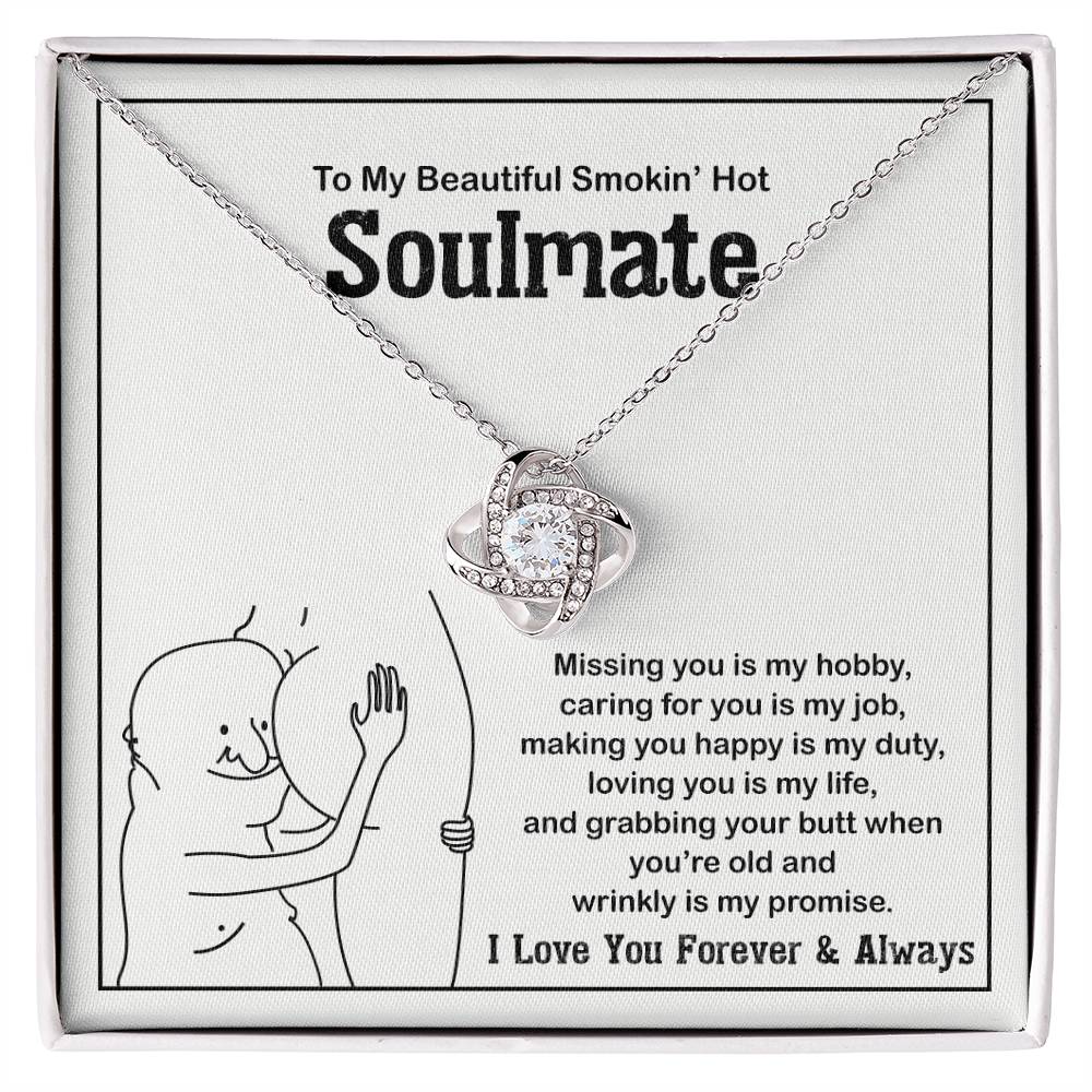 To My Smokin' Hot Soulmate Necklace Funny Gift for Soulmate Birthday Present Gift