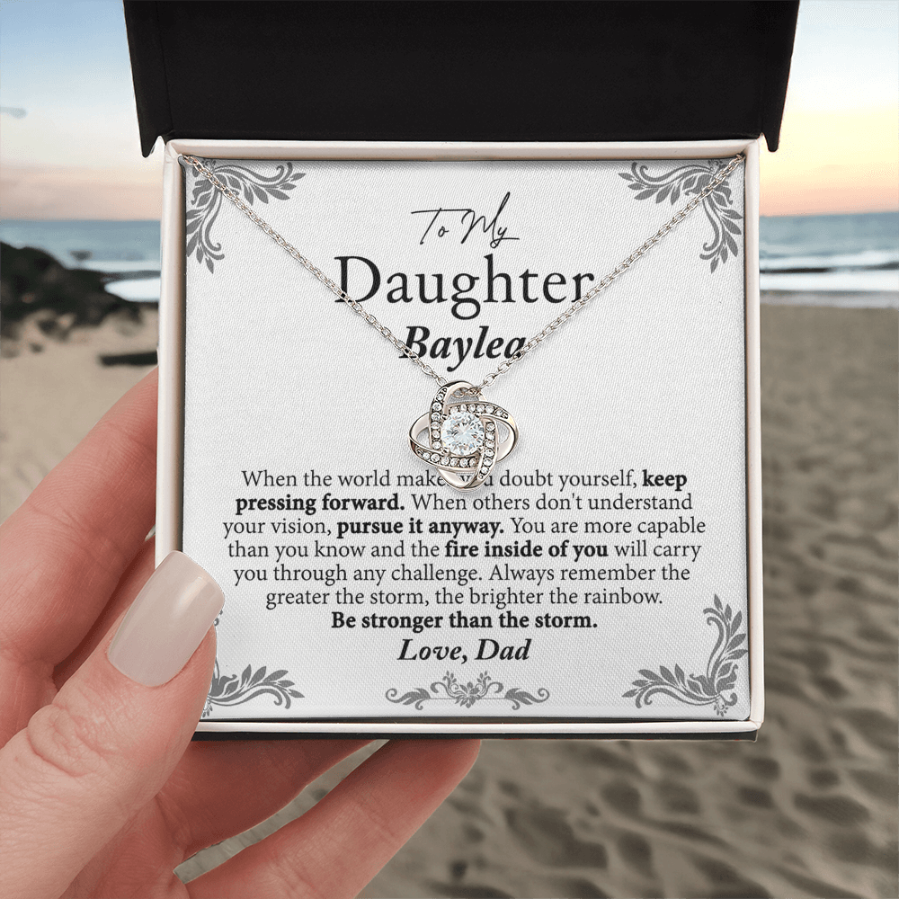 To My Daughter Gift Necklaces Pendants from Dad, Father and Daughter Gift Necklace Pendant On Graduation Gift Birthday Anniversary Christmas Includes Gift Box Jewelry Gift For Girls, Little Girl
