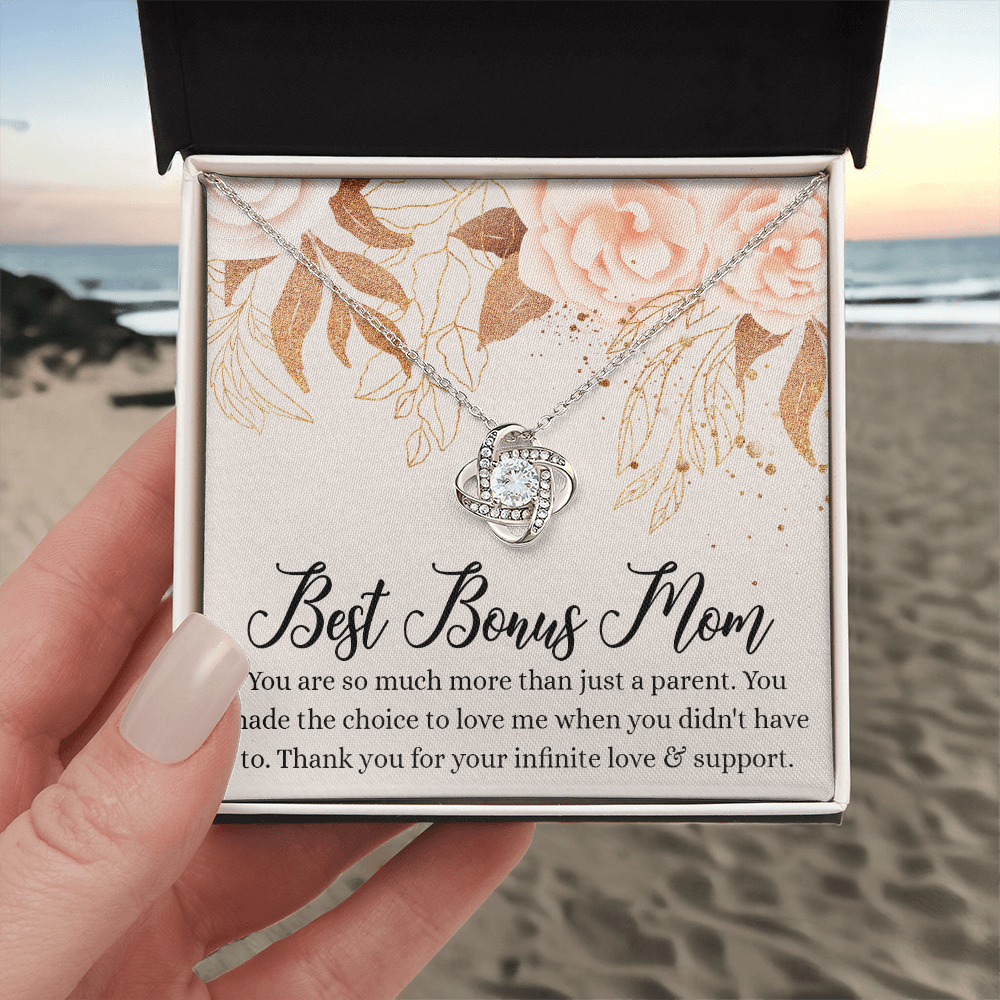 To My Bonus Mom Necklace From Daughter, Bonus Mom Gifts from Bonus Daughter, Necklace Gifts for Bonus Mom, Mother And Daughter Necklace Gift For Mom, Bonus Mother Gift Necklace Jewelry For Women