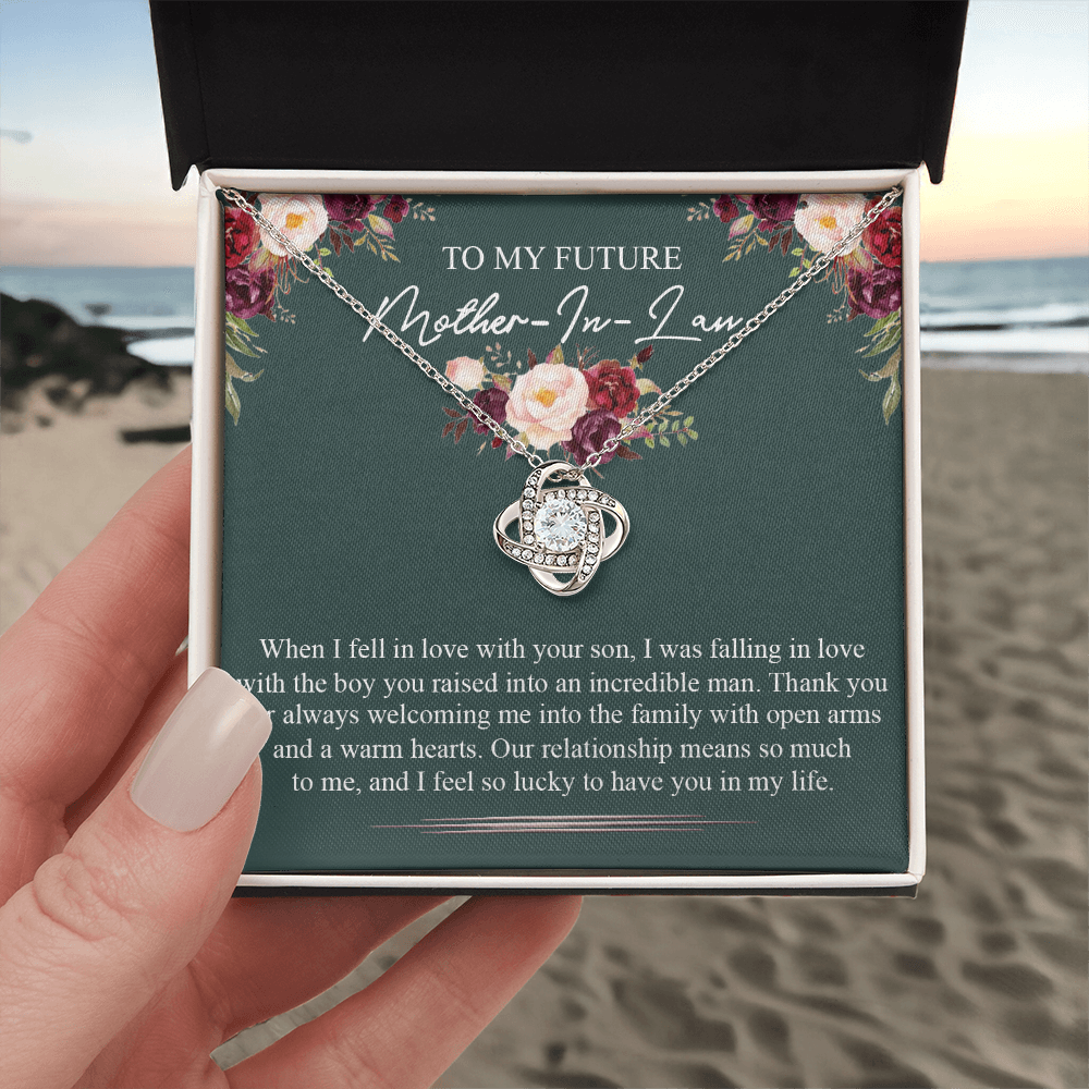 Future Mother In Law Necklace, To My Future Mother In Law Necklace From Son Mother In Law Love Knot Necklace Gift For Mother In Law From Son In Law Mother's Day Necklace Gift From Son In Law Jewelry
