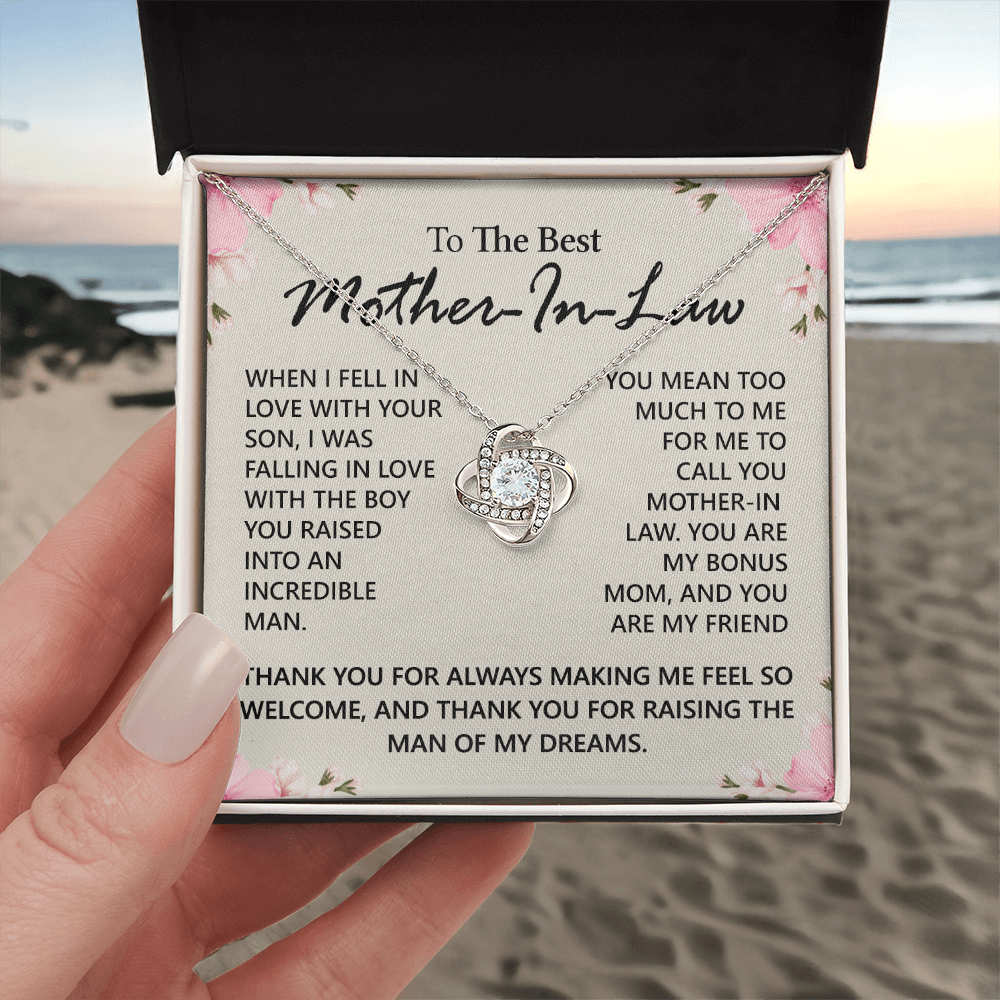 Mother In Law Gift Necklace The Love Knot Necklace Gift For Mother In Law Bonus Mom To The Best Mother In Law Necklace From Daughter Thank You Necklace Gift For Mother In Law Jewelry Gift For Women