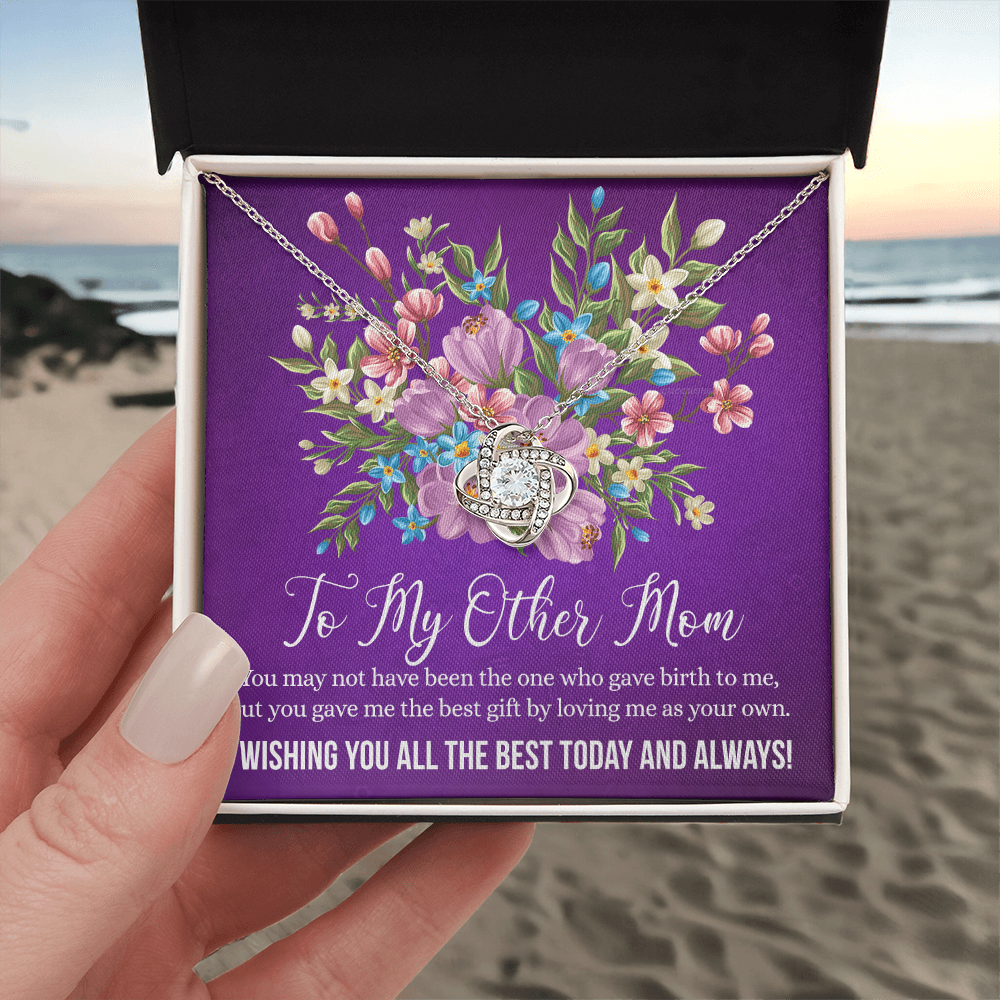 Other Mom Gift Necklace - To My Other Mom Love Knot Necklace From Daughter Wishing You All The Best Today And Always Necklace Gift For Mom, Mother In Law Gift Necklace On Birthday Gift, Anniversary