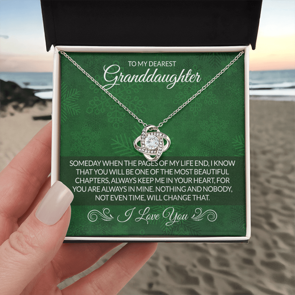 Granddaughter Gifts Necklace From Grandma Grandmother or Grandpa Grandfather - To My Dearest Granddaughter Graduation Birthday Pendant Jewelry Gift For Girls On Birthday, Graduation Gift, Christmas