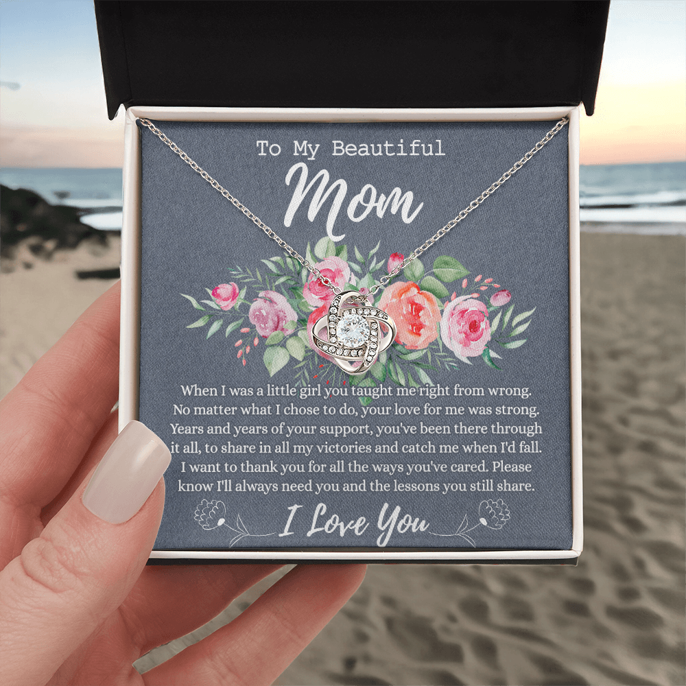 Mother's Day Necklace Gift For Her, To My Mom Necklace From Daughter, Beautiful Mom Love Knot Necklace Gift For Mom mazing Mom, Bonus Mom On Mothers Day, Anniversary, Birthday, Jewelry For Mom