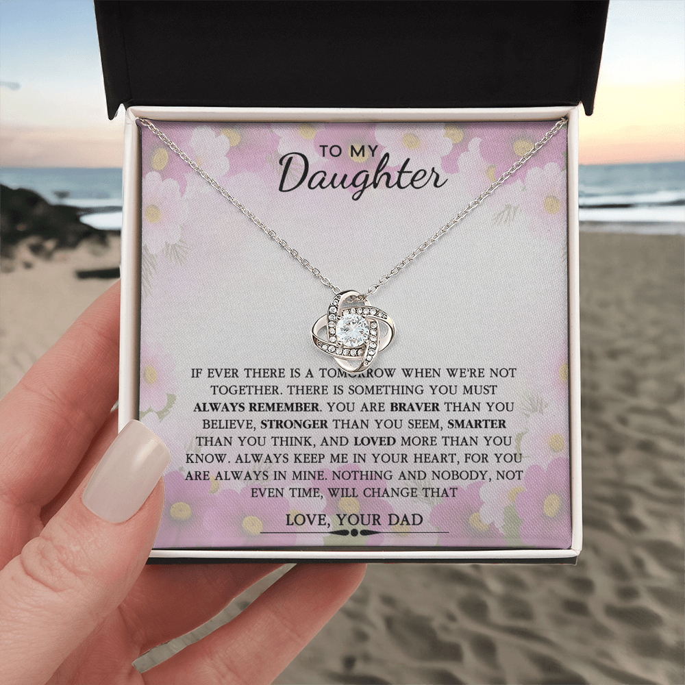 To My Daughter Necklace Gift From Dad, Father And Daughter Necklace, Daughter Gifts From Dad, Father Daughter Gifts Jewelry For Girls, Little Girl Pendant On Birthday, Graduation Gift For Daughter