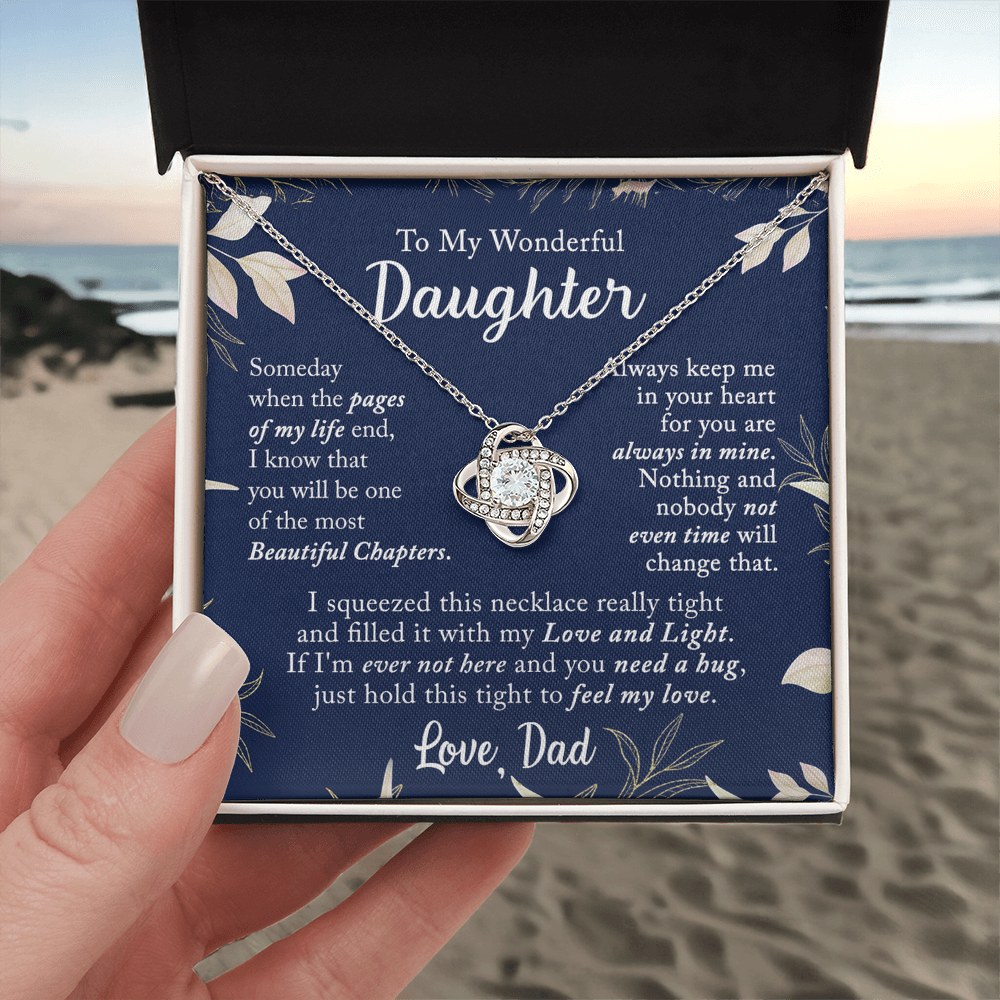 To My Daughter Necklace for Daughter Gift From Dad Father To Daughter Gift for Daughter Jewelry Meaningful Card Personalized Necklace For Daughter Jewelry Gift For Girls, Little Girl, Her