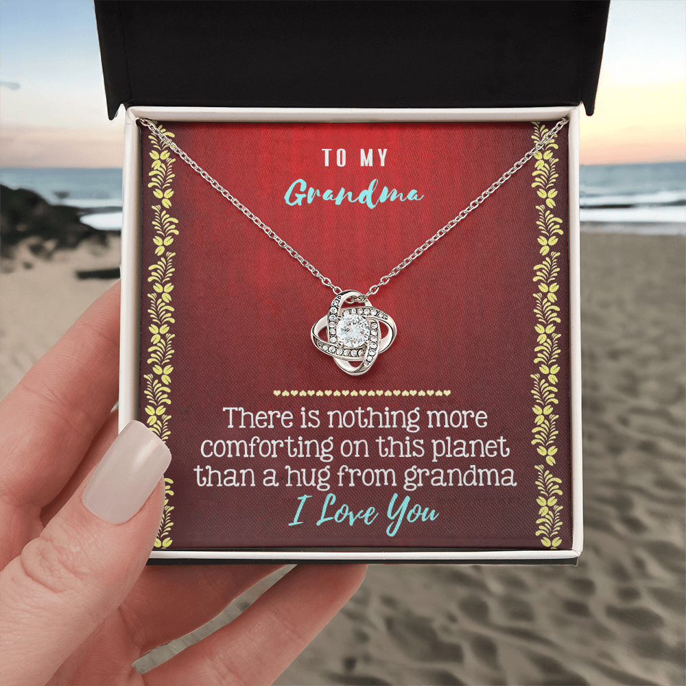 To My Grandma Gift Necklace, Love Knot Necklace Gift for Grandmother - Mothers Day Necklace For Grandma Nana, Grandma Jewelry Gift For Women From Grandchildren GrandKids , Pendant For Grandmother
