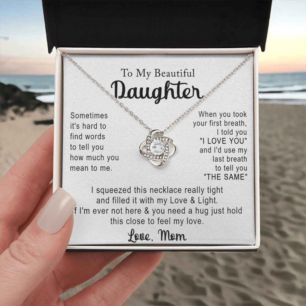 Mother to Daughter Gifts Necklace from Mom to Daughter Necklace, Necklace for Daughter from Mom, To My Beautiful Daughter Gift Necklace from Daddy Includes Gift Box and Message Card