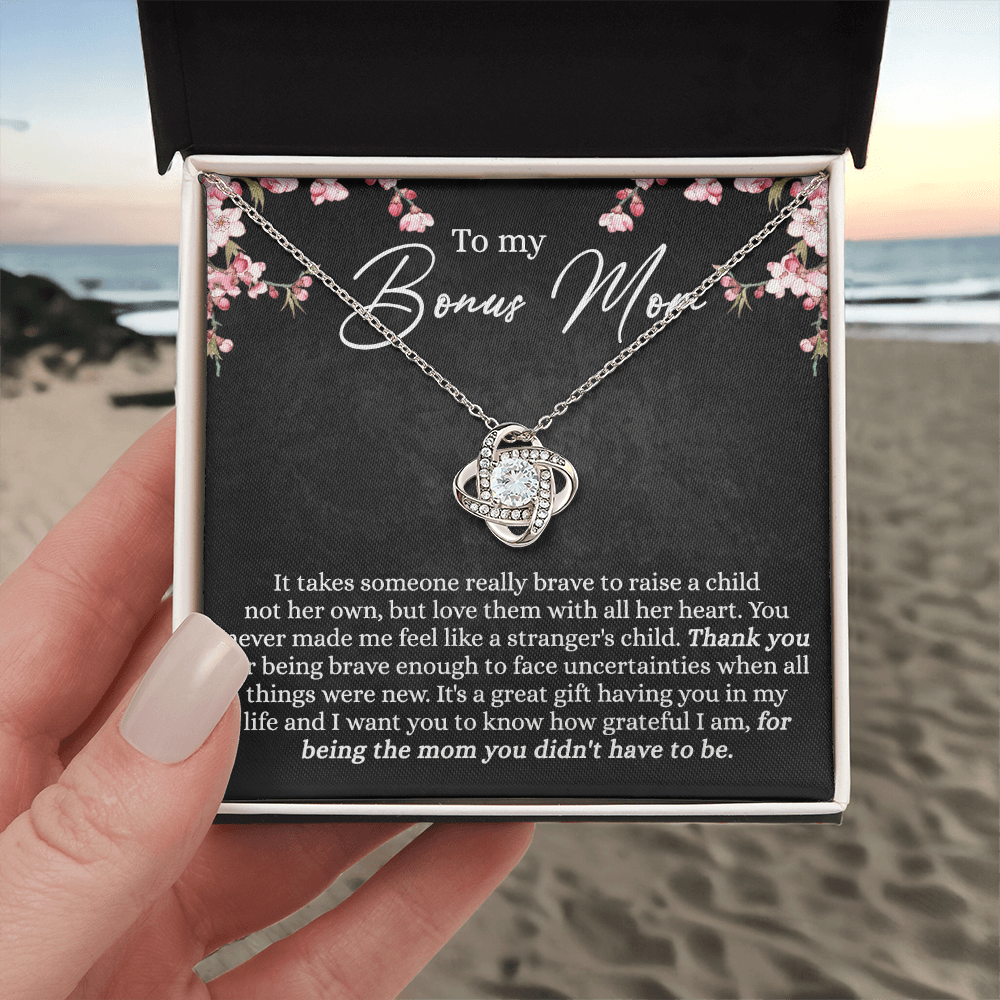 Bonus Mom Gift Necklace, To My Bonus Mom Necklace From Bonus Son, Mother And Son Gift Necklace Gift For Her, Bonus Mother Gift Necklace On Mothers Day, Birthday Gift Anniversary, Jewelry For Women