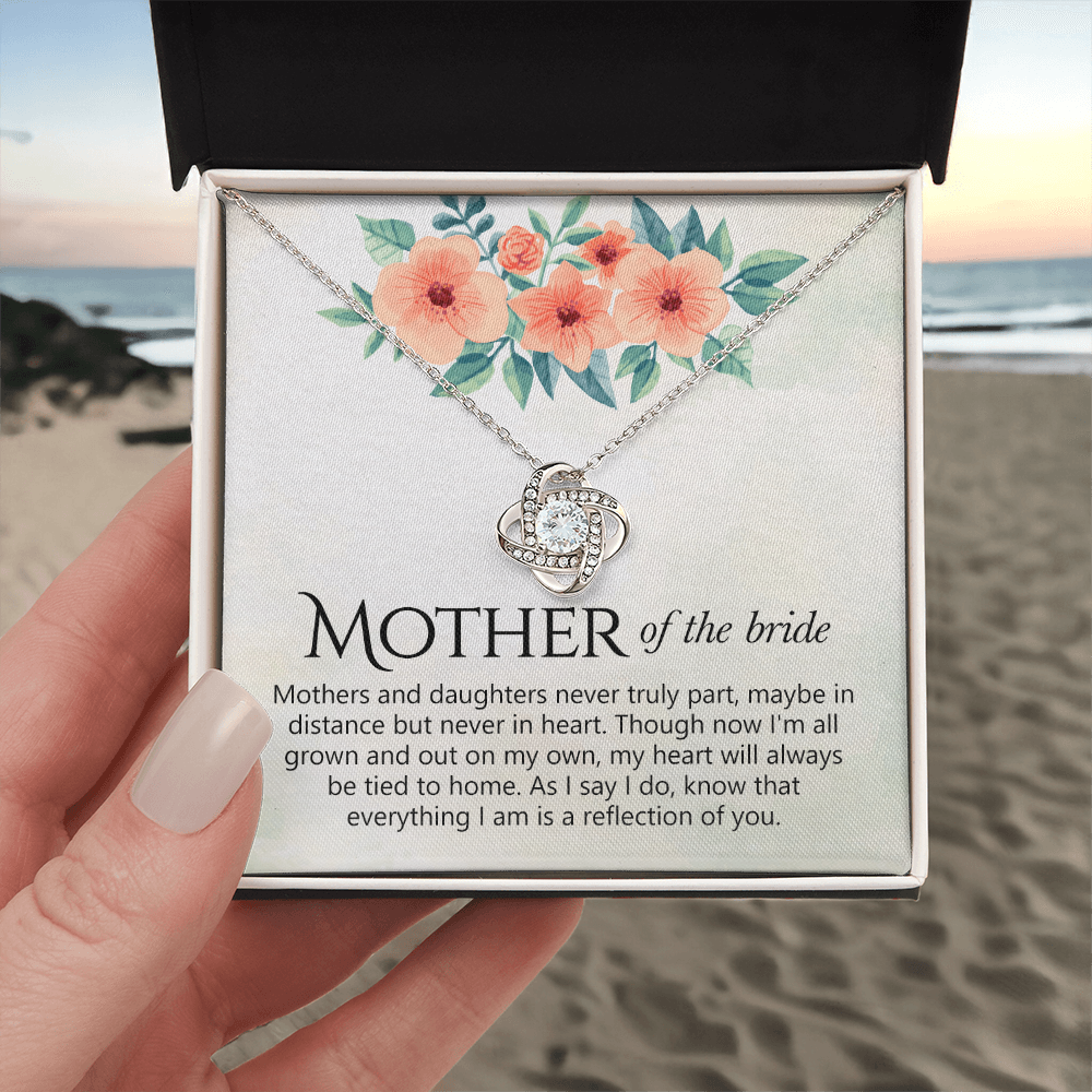 The Love Knot Necklace Mother Of The Bride, Mother Of The Bride Gift Necklace, Mother Of The Bride Gift Love Knot Pendant Necklace For Mother Of The Bride, Mother Of Bride Jewelry Gift For Women