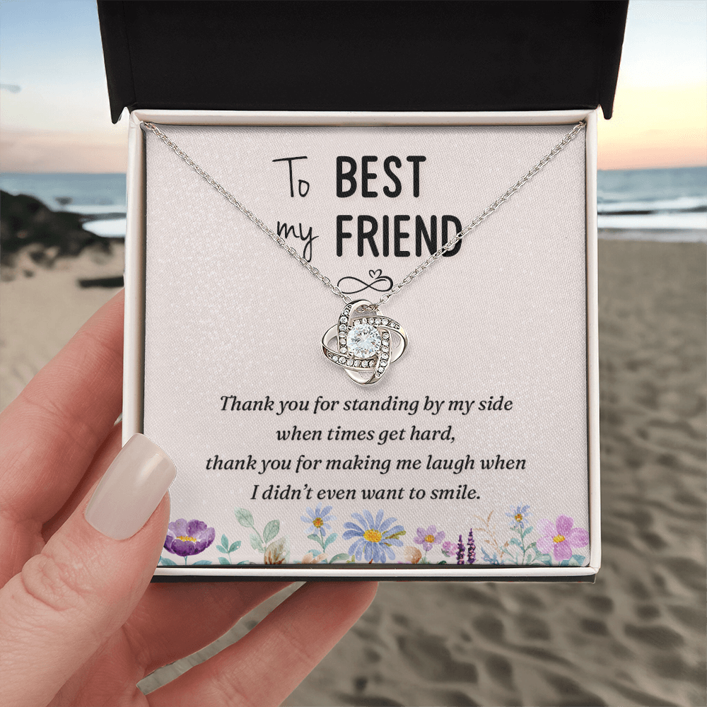 To My Best Friend Necklace Gift For Her On Xmas, Thank You Jewelry For Friend