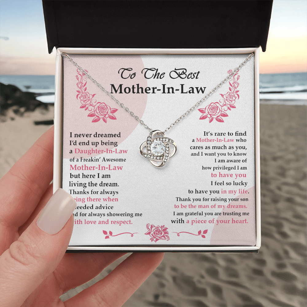 Gift For Mother-In-Law Jewelry Mothers Day Gift Love Knot Necklace Mom Gift