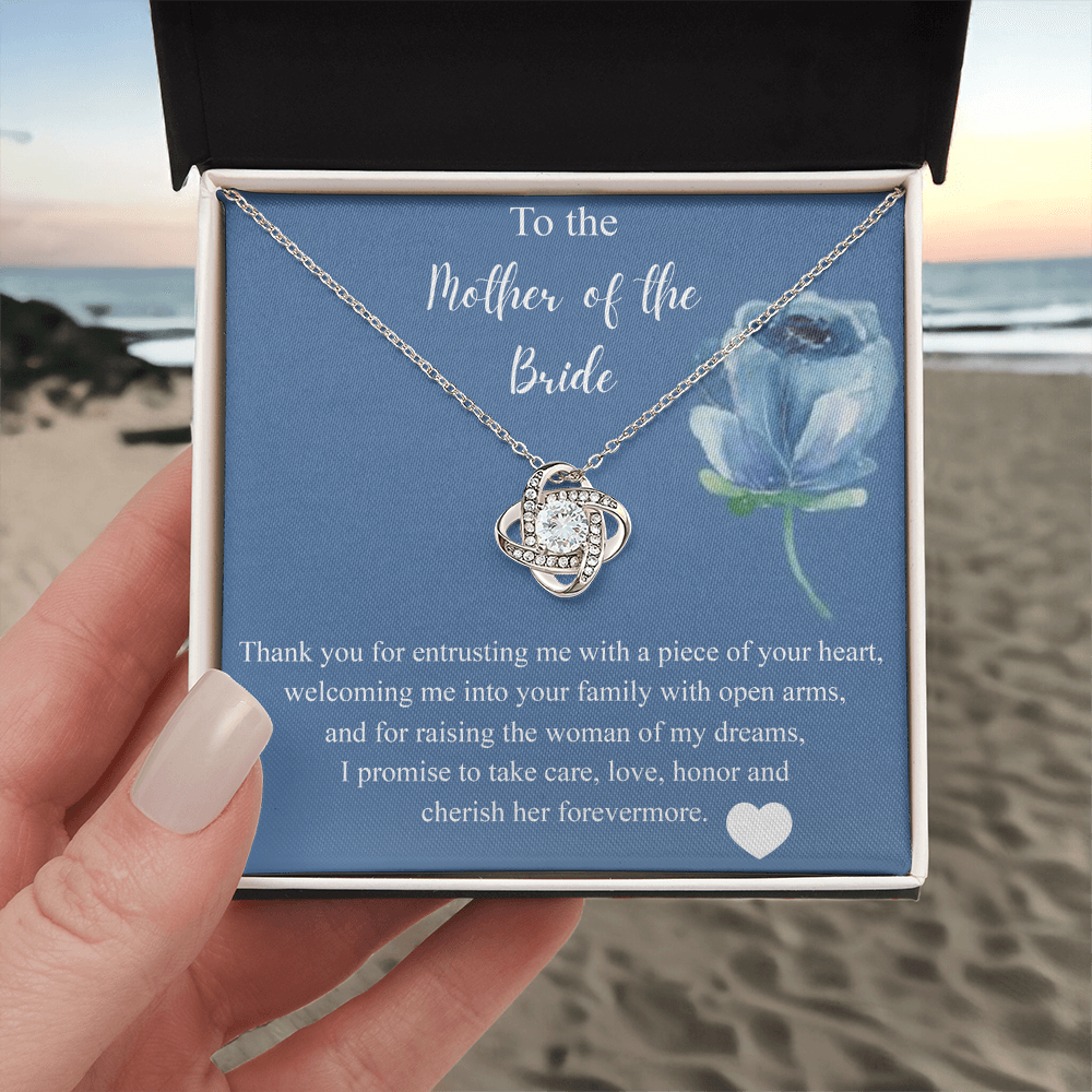 Mother Of The Bride Gift From Groom, Love Knot Necklace, Future Mom