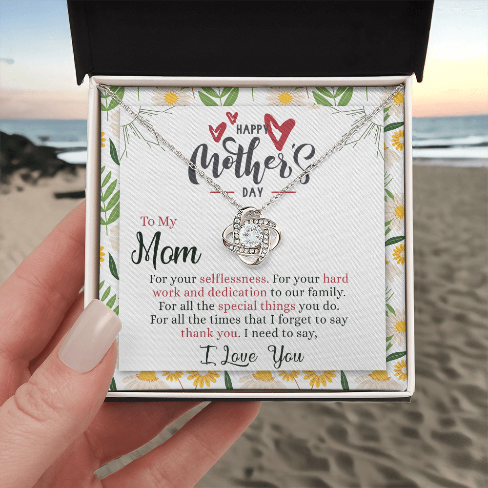 To My Mom Necklace, Happy Mother's Day Necklace Gift For Mom, Thank You Gift Necklace For Mom, To My Mom Necklace From Daughter Or Son, Mother And Daughter Jewelry Gift For Women, Bonus Mom, Mother
