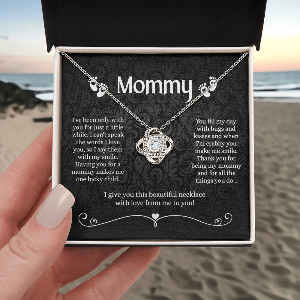Mommy Gift Necklace, To My Mom Love Knot Necklace From Daughter Necklace Gift For Mom Mother's Day Necklace Gift For Mom, Birthday Gift Necklace For Mom Anniversary Jewlry Gift For Women, Mommy