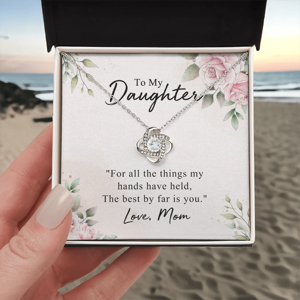 To My Daughter Necklace from Mom Mother To Daughter Gift Necklace, Pendant for Daughter Jewelry Gift for Her Girls Teen Girl Necklace Gift From Mom Gift For Daughter Necklace On Xmas Holiday Gifts