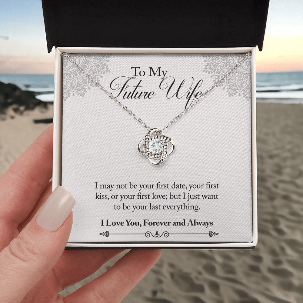 To My Future Wife Necklace From Husband, Wife Necklace For Women Love Knot Necklace Gift For Future Wife, Anniversary Necklace Gift For Wife, Soulmate Gift Necklace, Husband And Wife Necklace Sets