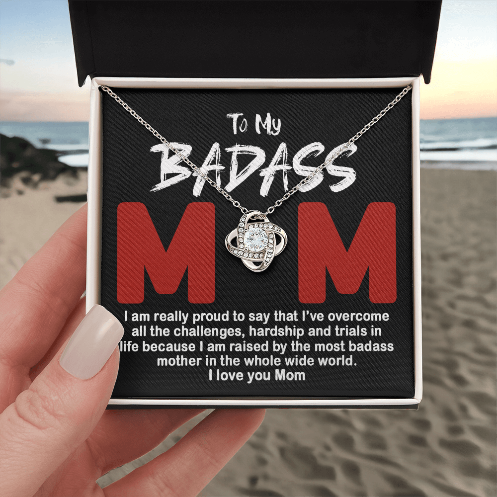 To My Badass Mom Necklace Badass Mom Gift, Jewelry For Step Mom On Mother's Day
