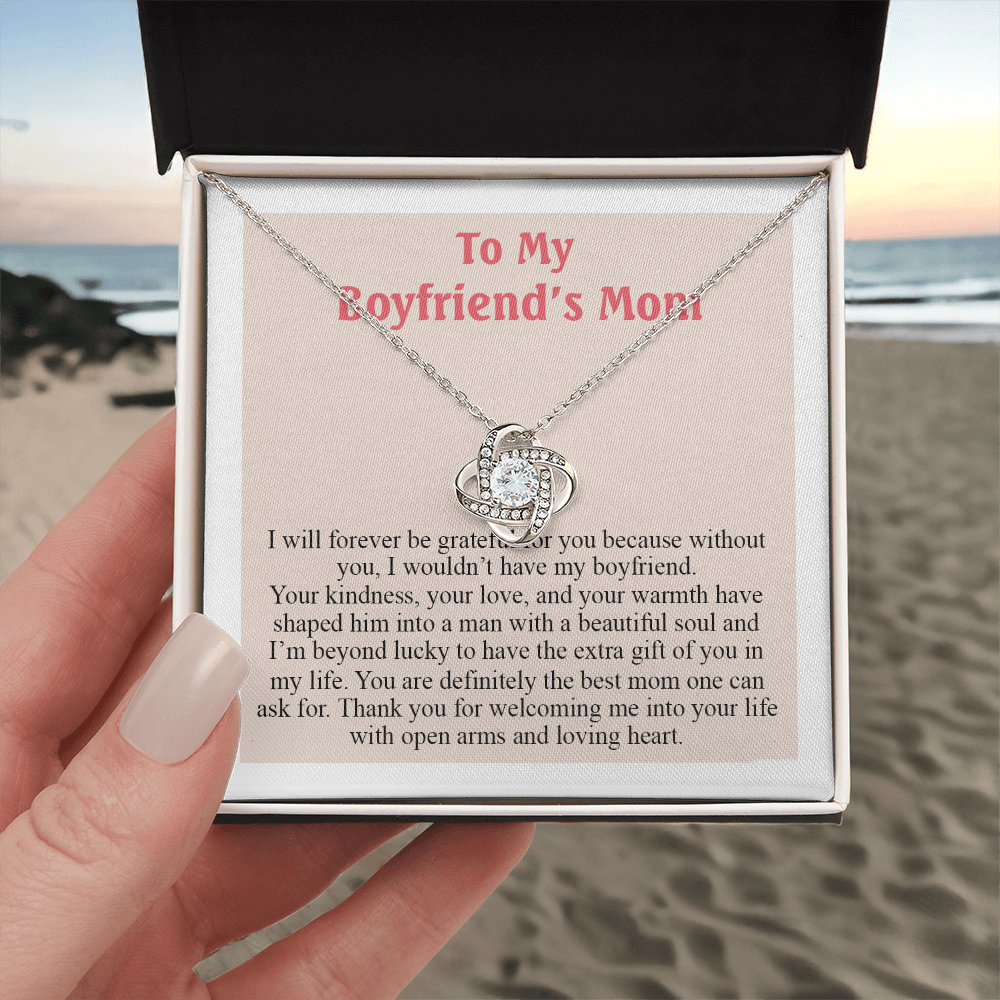 To My Boyfriend's Mom Necklace From Girlfriend, Gift Necklace for My Boyfriend's Mom On Mothers Day, Christmas, Anniversary, Mother's Day Necklace Gift For Boyfriend's Mom, Jewelry For Her