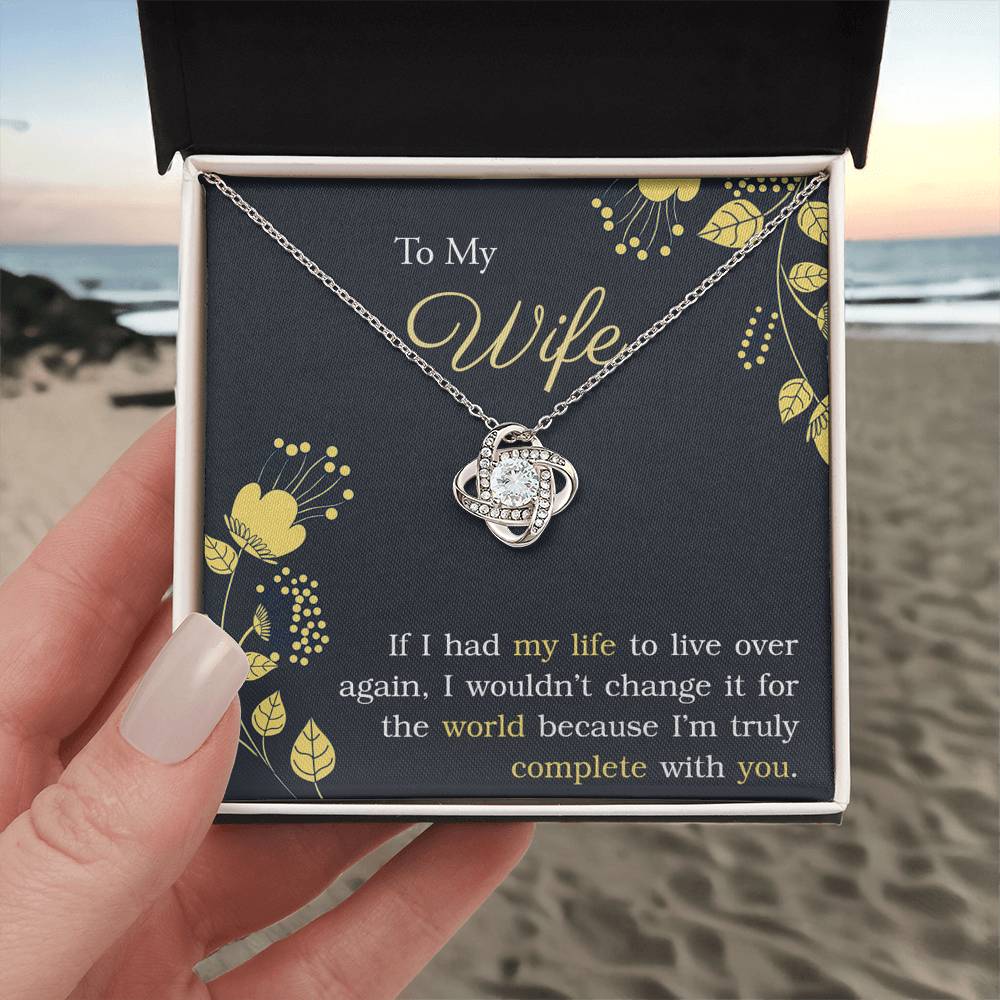 To My Wife Love Knot Necklace From Husband Valentines Day Necklace Gift For Wife Soulmate Gift Necklace Personalized Gift Jewelry For Wife Romantic Gift Necklace Happy Anniversary Necklace For Wife