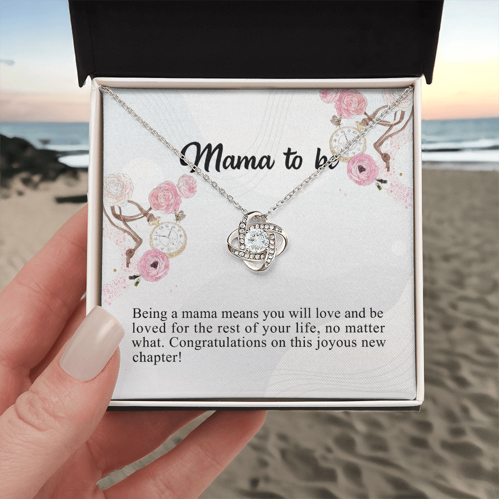 To My Mom Necklace Gift From Son, Happy Mother's Day Love Knot Pendant For Mom On Birthday, Anniversary Necklace Gift Love With Your Son For Mom, Mother Gift Necklace To Son, Mamato Be Gift Necklace