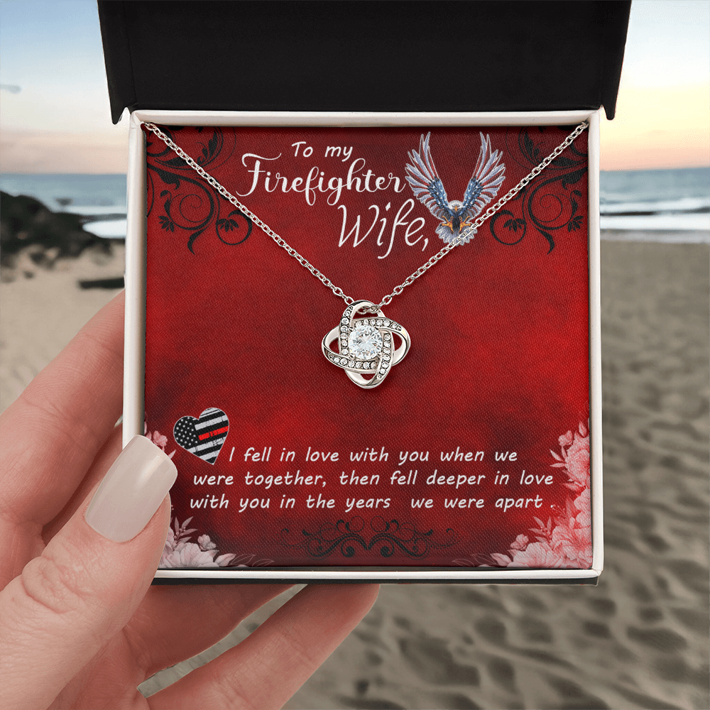 To My Firefighter Wife Necklace From Husband Valentines Day Necklace Gift For Firefighter Wife Soulmate Gift Necklace Personalized Gift Jewelry For Women Romantic Gift Necklace Fell In Love Necklace