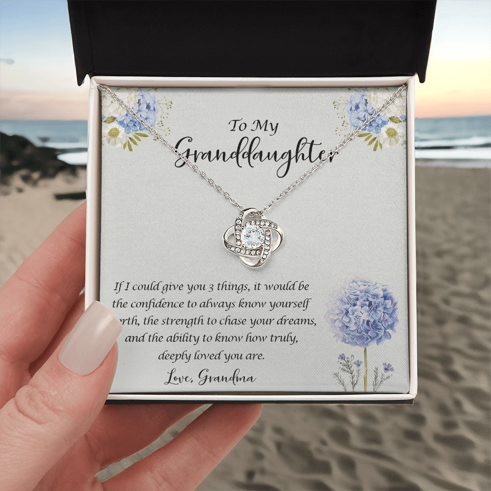 Granddaughter Gifts Necklace From Grandma - To My Granddaughter Necklace, Jewelry Keepsake Gifts For Granddaughter, Love Gift For Adults Or Girls On Graduation Gift, Wedding, Valentines, Christmas