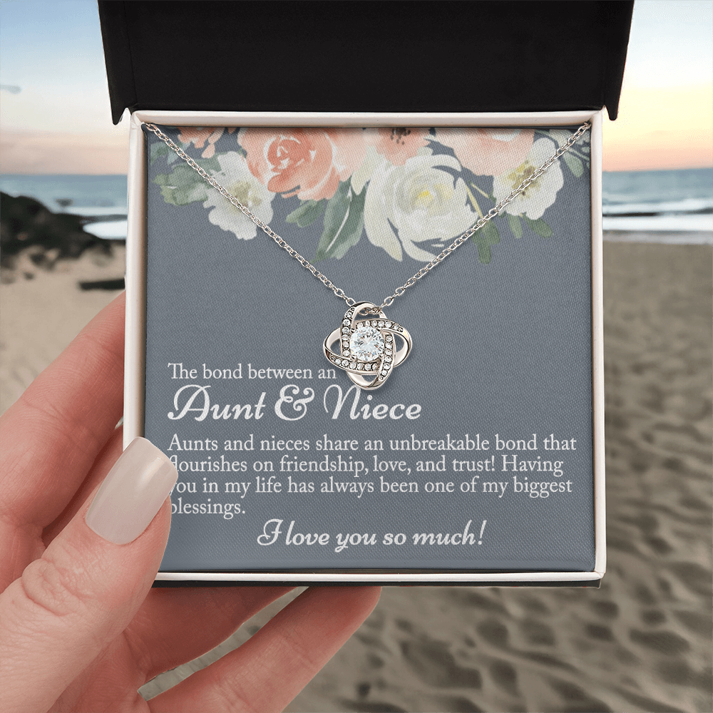 Aunt Gifts Necklace, The Bond Between An Aunt Love Knot Necklace, Gifts Necklace for Aunt Gifts from Niece, Necklaces for Women, Aunt Niece Necklace Gifts for Aunt Niece Stepmother Daughter