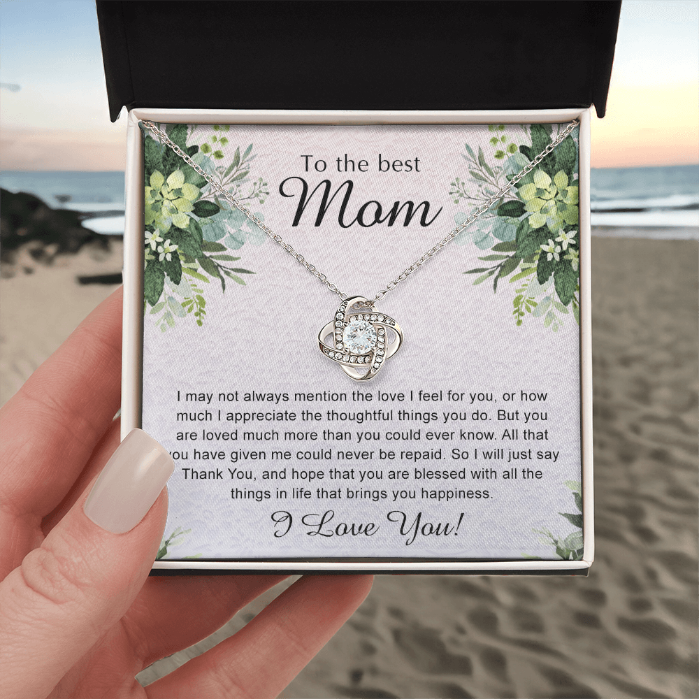 To My Mom Necklace From Daughter, Son - Mother And Daughter Gift Necklace For Mom, To The Best Mom Necklace For Women, Mom Gift Necklace, Jewelry For Mom On Birthday, Anniversary, Mothers Day