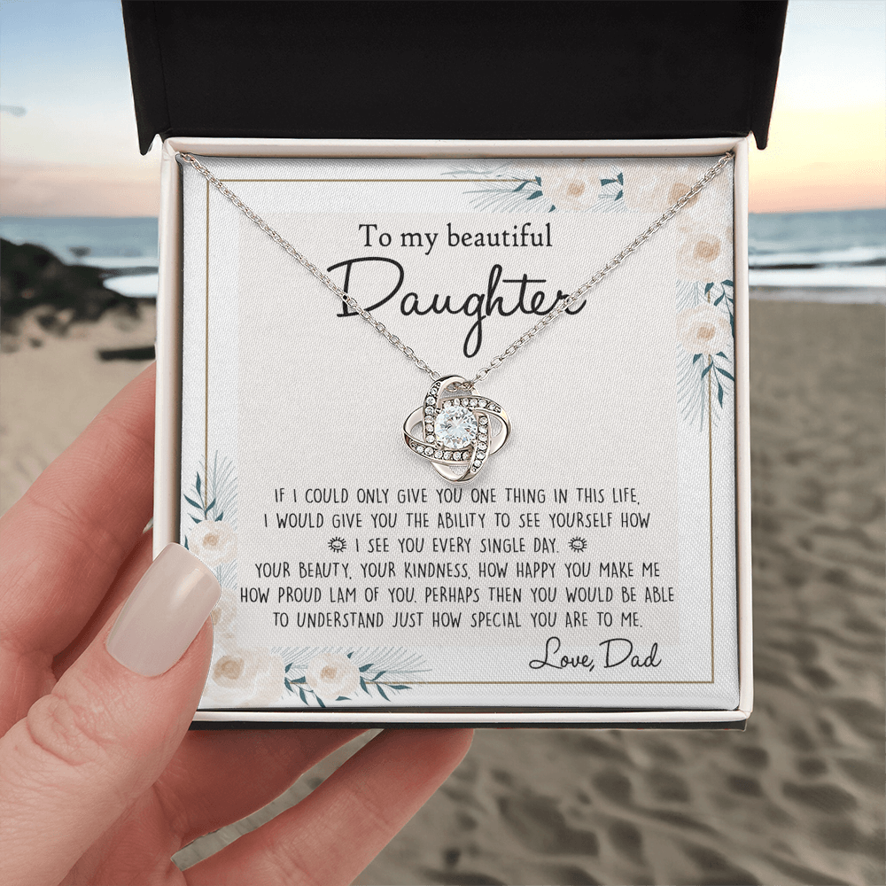 Father To Daughter Gifts Necklace for Daughter Birthday Gift for Her Daughter Graduation Day And Christmas Present For Daughter From Dad Jewelry Gift For Teen Girls, To My Daughter Necklace