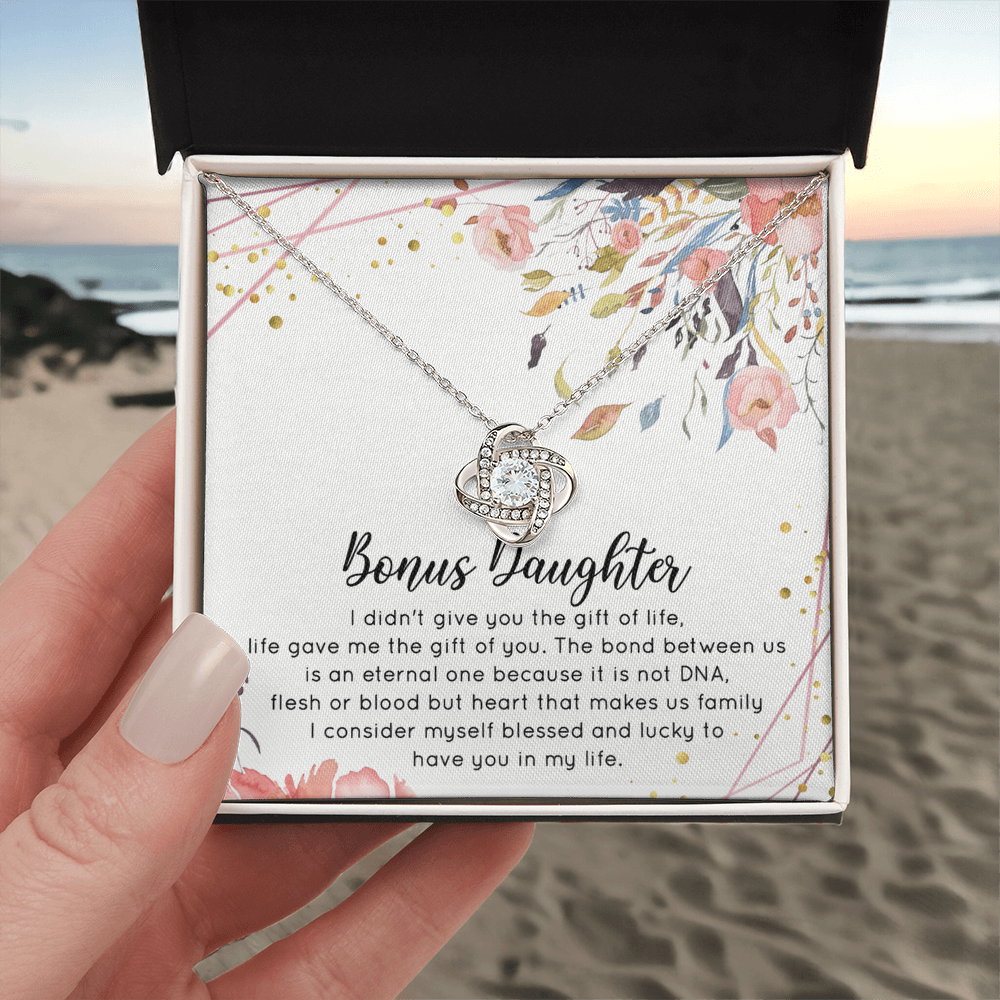 To My Bonus Daughter Necklace From Bonus Mom Jewelry Bonus Daughter Gift From Bonus Mom,Birthday Gift, I Love You Necklace Daughter Gifts Pendant Includes Gift Box Jewelry Gift For Girls