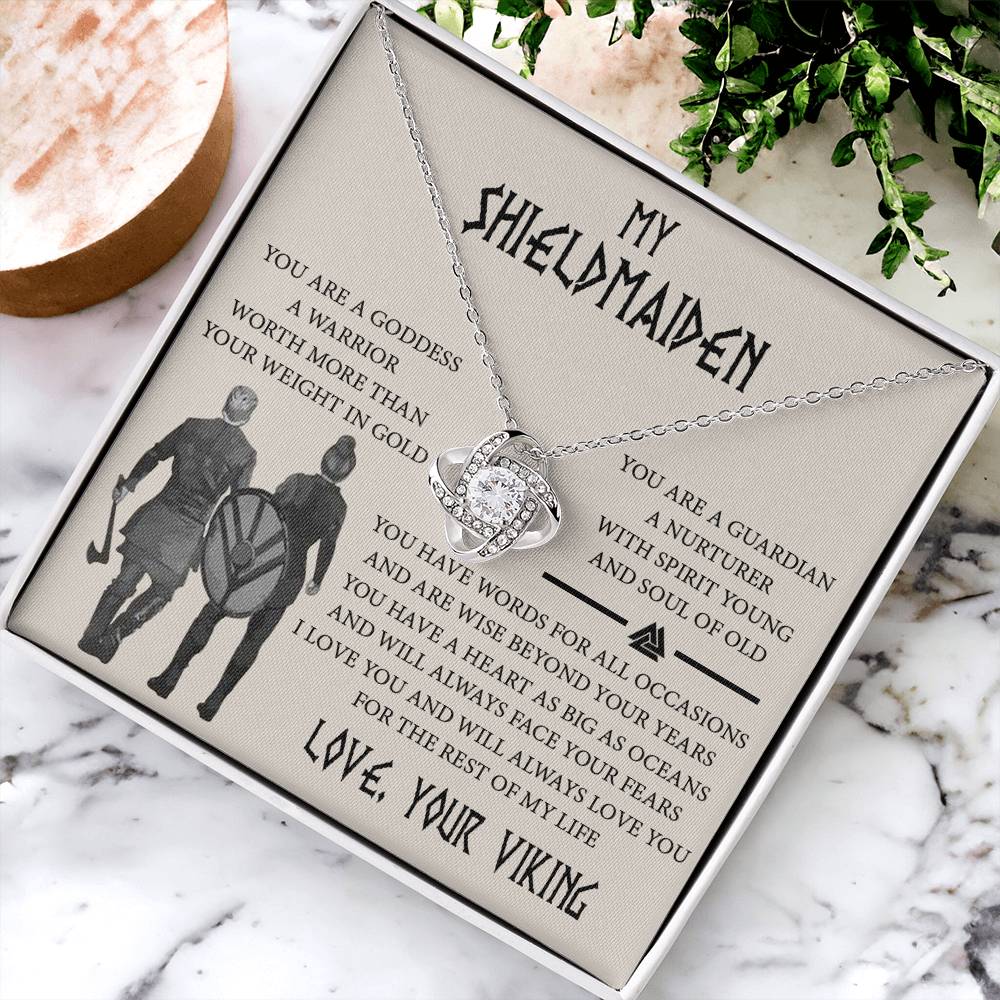 Love Knot Necklace For Your Shieldmaiden Wife Happy Mother's Day Gift Viking