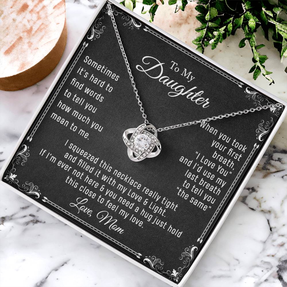 Jewelry, Message Card Necklace - Personalized Necklace With Message Card And Box Jewelry Custom Card, Christmas Daughter Necklace To My Daughter Necklace From Mom Jewelry Gift For Girls