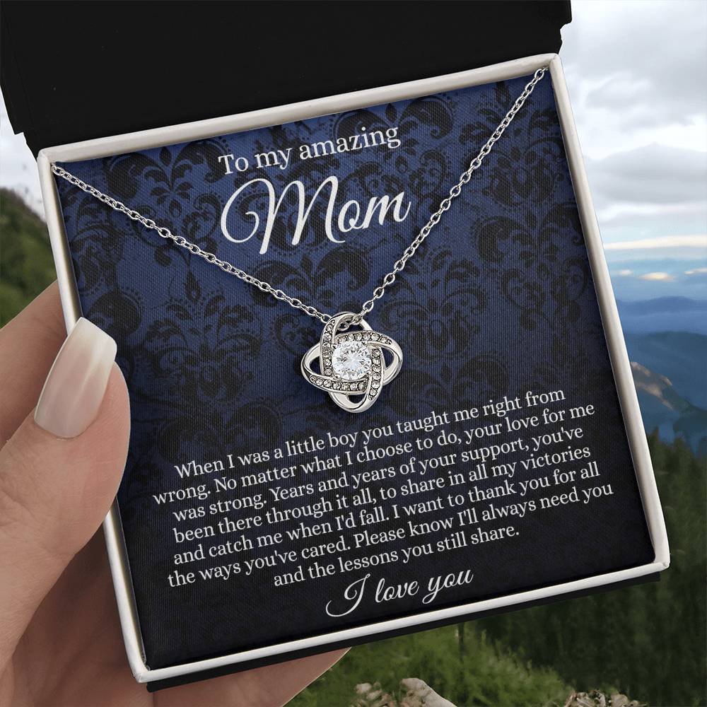 To My Amazing Mom Necklace From Daughter With Card And Box Gift For Mom, Loving Mom, Thank You Mom Gift Necklae, Jewelry Gift For Women On Mother's Day Necklace Anniversary, Birthday Gift For Her