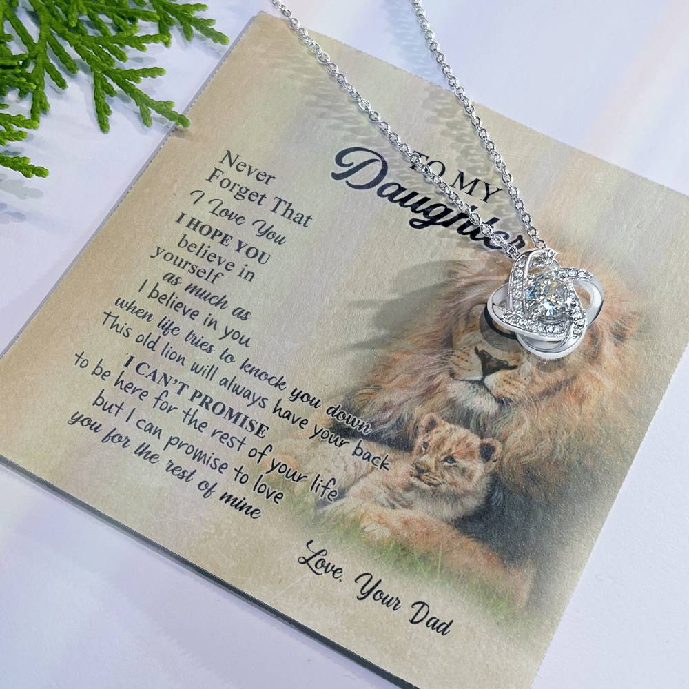 To My Daughter Gift from Dad Old Lion Necklace For Daughter Jewelry for Women