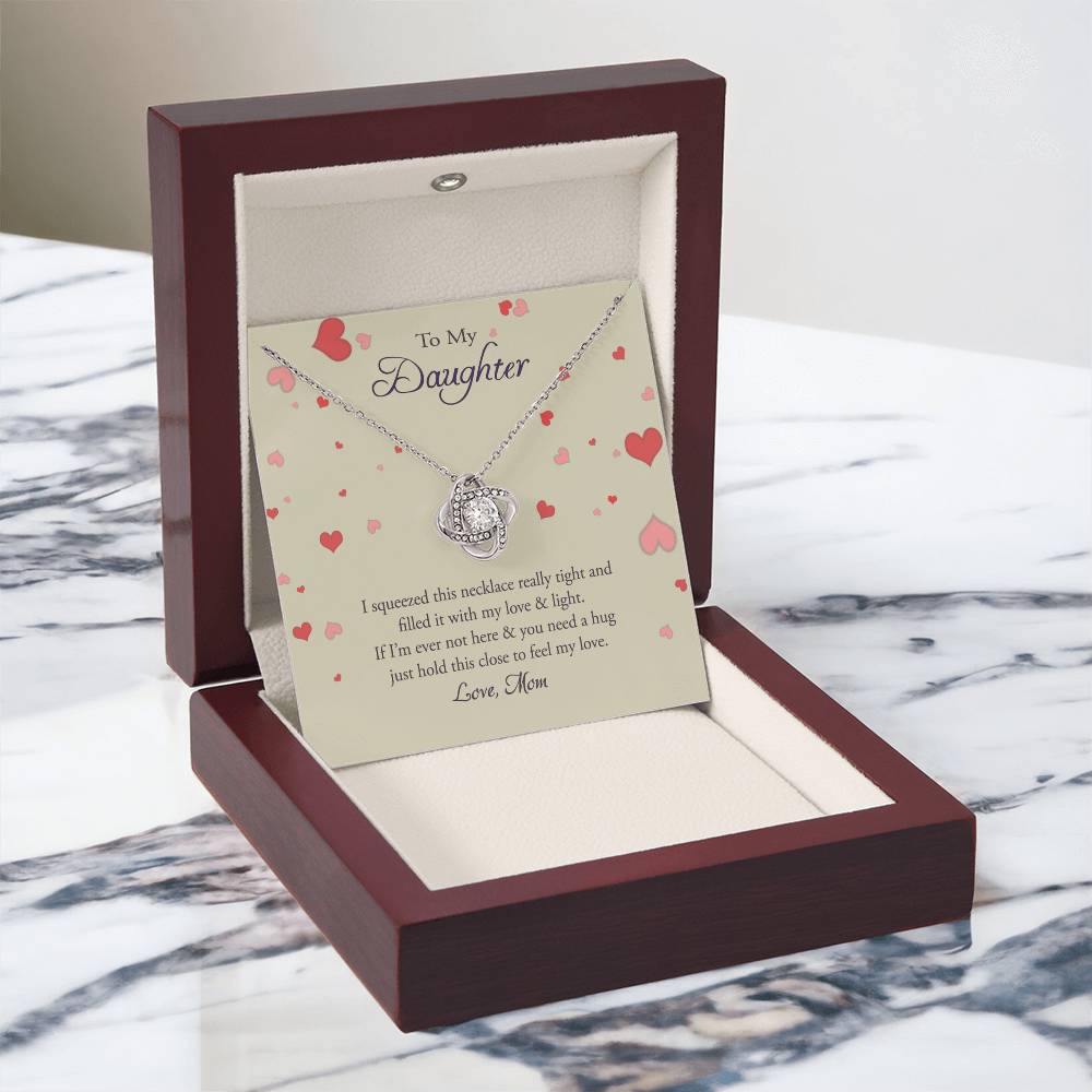 To My Daughter Gift Necklace From Mom, Jewelry Gift for Girls Daughter from Mom, Sentimental Gift for Her, Message Card and Gift Box styles On Birthday, Christmas, Anniversary Graduation Gift