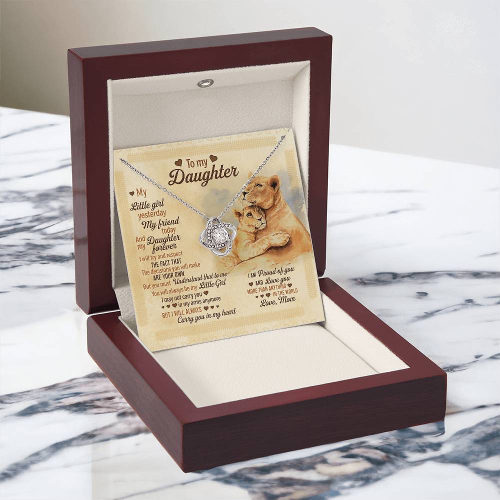 Mother To Daughter Gifts Necklace From Mommy, Mother Daughter Necklace, To My Daughter Necklace From Mom On Graduation Gift, Birthday Gift, Valentines, Christmas For Badass Daughter, Little Girl