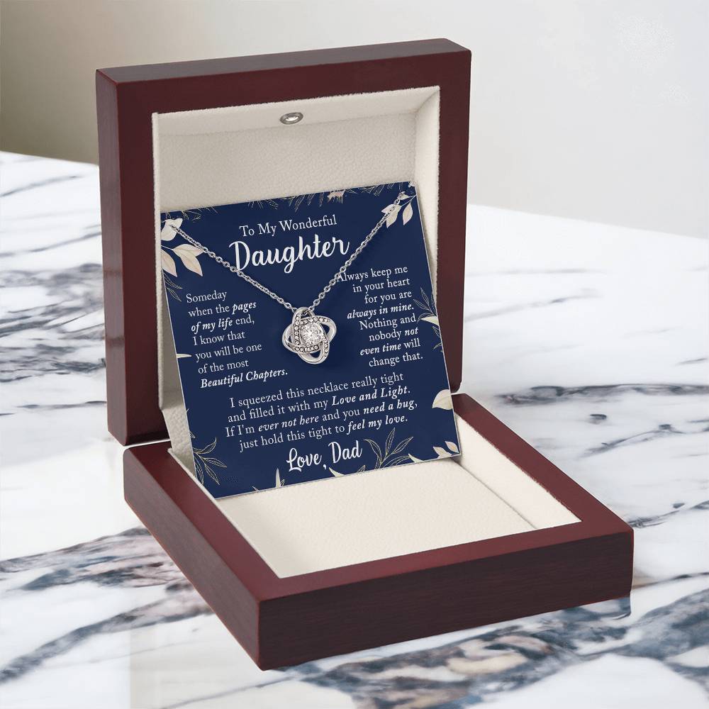 To My Daughter Necklace for Daughter Gift From Dad Father To Daughter Gift for Daughter Jewelry Meaningful Card Personalized Necklace For Daughter Jewelry Gift For Girls, Little Girl, Her