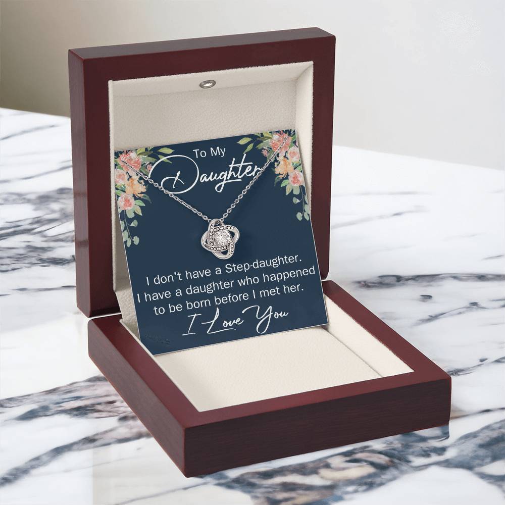To My Daughter Necklace Gift From Mom Or Dad, Necklace Pendant for Daughter Gift On Graduation Gift Christmas Birthday Gift for Daughter Gift Set Jewelry Gift for Girls, Her Step Daughter Necklace