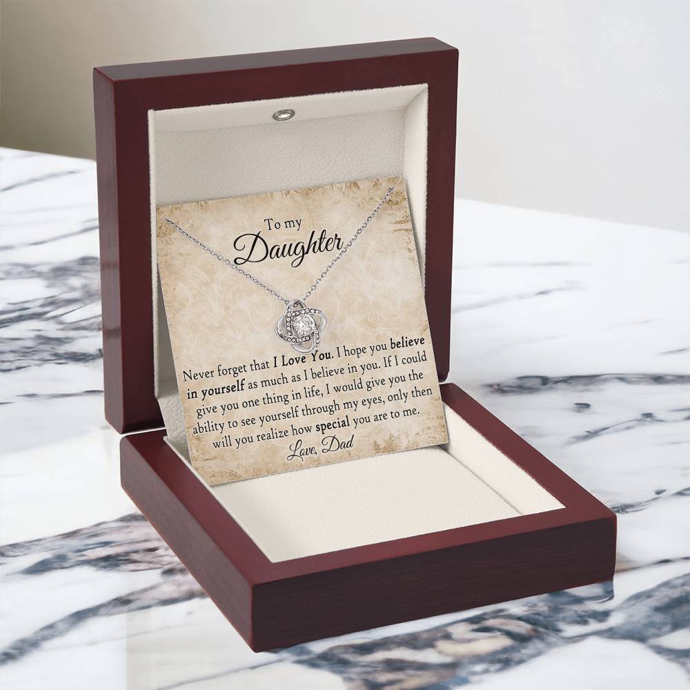 To My Daughter Necklace from Dad Daughter Necklaces Gift from Dad Father Sterling Steel Necklace Jewelry for Daughter Inspirational Gifts for Daughter on Christmas Birthday Graduation Gift