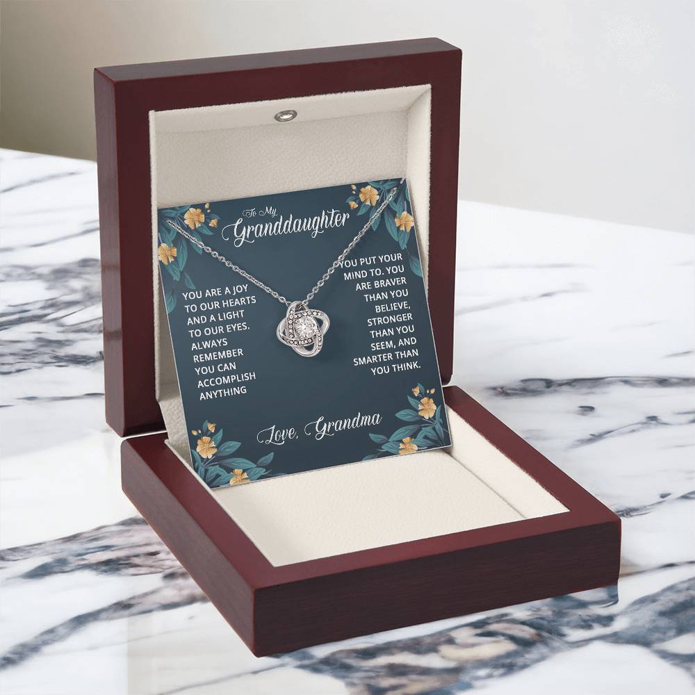 Granddaughter Gifts From Grandma - Granddaughter Necklace, Jewelry Keepsake Gifts For Granddaughter, Love Gift For Adults Or Girls On Birthday, Graduation, Wedding, Valentines, Mothers Day, Christma