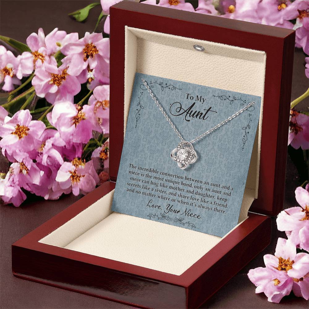 Aunt Gift Necklace, Aunt Wedding Gift from Bride, Wedding Gift from Niece, To My Aunt Love Knot Necklace From Niece Birthday Gift Graduation Gift Necklace, New Aunt Gift Necklace, Jewelry For Women